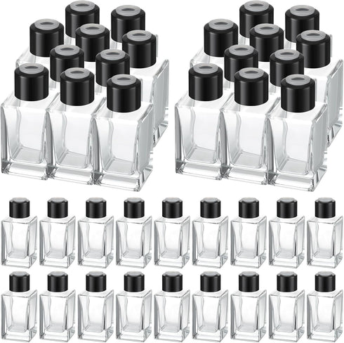 Umigy 50 Set Glass Diffuser Bottles Reed Diffuser Empty Jars Clear Fragrance