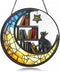 Iznomo Cat Suncatcher - Sun Catchers Indoor Window, Celestial Stained Glass Window Hanging