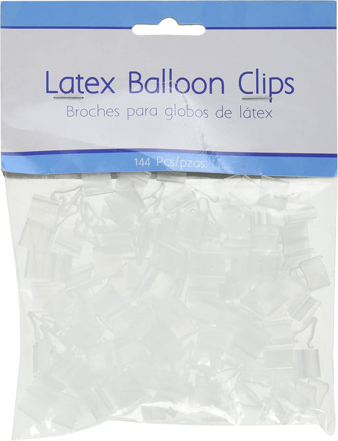 Premium Clear Plastic Latex Balloon Clips - 0.5" (144 Ct) for Quick Party Decoration