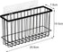 Toplife Wall Door Adhesive Kitchen Wrap Organizer Rack, No Drilling, Black Color