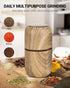 COOL KNIGHT Electric Herb Grinder, Large Capacity, High Rotating Speed, Spice Grinder for Herbs, Wood Grain 2