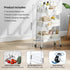 3-Tier 4 Rolling Utility Cart with Woven Baskets, Diaper Book Snack Cart, Storage Organizer for Nursery, Kitchen, Craft