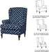 2 Eco-Ancheng Wingback Chair Slipcover Piece Wingback Chair Cover Spandex Wing Chair Slipcovers Wingback Armchair