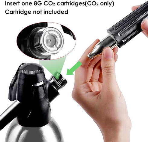 CO2 ALIMOTA Soda Streaming Machine - Carbonated Water Machine with Tanks, Sparkling Water Maker, Soda Water
