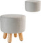 H&B Luxuries Fabric Round Padded Ottoman Foot Rest Stool