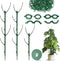 sanzkjic 5pack Adjustable Plant Support Pole Stackable Indoor/Outdoor Support Pole with Clamps, Suitable