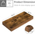 QEEIG Floating Shelves for Wall - Rustic Brown Bathroom Shelf, Bedroom Kitchen Small Book Shelf, 16 inch Set of 2