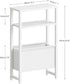 3 LET503W Narrow Side Table, Slim End Table with Magazine Rack, Bedside Table for Small Spaces, Tier Sofa Couch Table