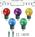 Brillarlights G30 25 17FT Christmas Multicolor Round Tinsel Globe Lights-Colorful Christmas Lights String with LED
