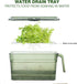 Loobuu 2 Pack Stackable Food Storage Containers, Produce Saver Boxes with Removable Drain Tray for Fridge