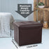17x13x13inches ALASDO Storage Ottoman Footrest Stool Small Ottoman with Storage Foldable Ottoman Leather Foot Rest