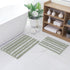 HOMEIDEAS Cationic-Dye Bathroom Rugs Sets, 2 Piece Chenille Soft Non Slip Machine Washable Bath Mats
