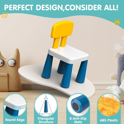 2 3 OCATO Plastic Toddler Chairs: Pcs Kids Chairs for Table Step Stool Lightweight Indoor or Outdoor School Camping