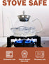 6 1000ml 33.8oz TETWIN Glass Teapot Including Blooming Flower Tea Balls, Stovetop Safe Tea Pot with Removable Infuser