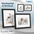 Icona Bay - 8x10 Black Picture Frame Mat to 5x7 - Painted Solid One-Piece Wood Composite, Modern Farmhouse