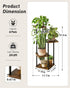 4 GENTINGBRO Tall Plant Stand Indoor Tiered Plant Shelf for Multiple Plants Coner Shelf Stand Wood Plant Stand Metal
