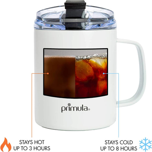 Primula 14 Ounce Coffee Mug, Vacuum Insulated Stainless Steel with Leak Proof Lid, Travel Tumbler Cup