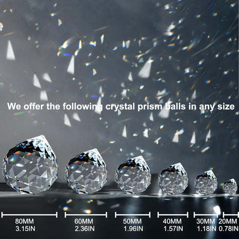 3pcs 40mm K9 MerryNine Clear TOP Crystal Prism Ball Pendant kit Sunshine Catcher Rainbow Pendants Maker, Hanging