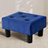 Small Foot Stool Ottoman, Velvet Footstool Ottoman Foot Rest for Couch, Rectangle