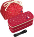 OSK Japanese Traditional Rabbit Moon Bento Box Set, PW-28C Renewal Version, Red, Microwave & Dishwasher Safe