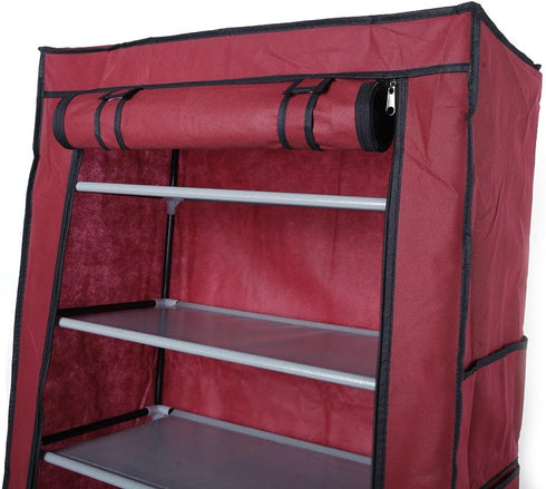 Flandre 10 27 Closet, Tiers Shoe Rack with Dustproof Cover Pair Shoe Tower Stand Sturdy Shelf Storage Organizer Cabinet