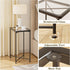 4 Garden you Small Side Table, Glass End Table, Outdoor Side Table with Metal Frame, Mini Bedside Table for Living