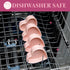 Paris Hilton Heart Shaped Ramekin Set, Mini Ceramic Baking Dishes, 4-Piece Oven Safe, Pink