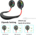 Portable Neck Fan, USB Rechargeable with 3 Adjustable Speeds and LED Lights - Black