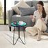 12inch) LIFFY Patio Side Table, Small Round End Table, Metal Side Table Outdoor, Small Porch Table for Indoor Balcony