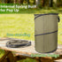 HUYEIOBGD Green1Pack 30 Gallon Collapsible Pop-Up Trash Can | Reusable Garden Waste Bag for Camping, RV, Yard Work