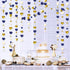 52Ft Valentines Day Party Decorations - Navy Blue Gold Love Heart Garland, Royal Blue Gold Hanging Streamer Banner for