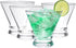 Set of 4 Martini Glasses - 8-Ounce Cinched Design Cocktail Glasses with