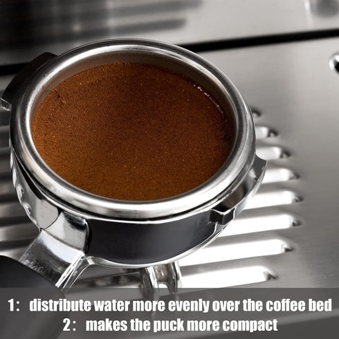 53.3 mm Espresso Puck Screen - Stainless Steel Coffee Filter, Reusable Lower Shower Clean Coffee Screen