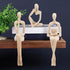 Set 3 Gold Home Decor Thinker Statue Accents, of Thinker Sculptures Office Decor Modern Abstract Resin Decoration on