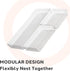 Oggi Set of 3 Clear Drawer Organizers, Ideal for Organizing Kitchen Drawers, Office, Desk, and Bathroom Utensils