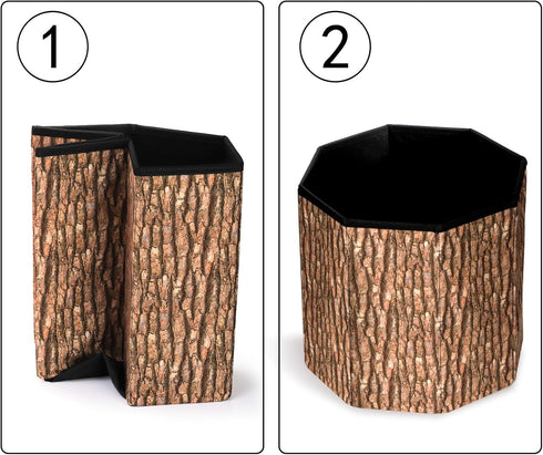 3 Pack 12 12 Inches Lawei Tree Stump Storage Stools, x Folding Stool Ottoman with Foam Cushion, Collapsible Storages