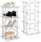 KALYLOC Shoe Rack - Plastic Vertical Shoe Organizer, 8 Tier Space Saver