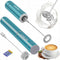 Milk Frother Handheld - Battery Operated Coffee Foamer Drink Mixer with 2 Stainless Steel Electric Whisks for Coffee,