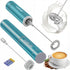 Milk Frother Handheld - Battery Operated Coffee Foamer Drink Mixer with 2 Stainless Steel Electric Whisks for Coffee,
