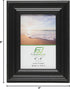 FrameWorks 2-Pack Black Wooden Picture Frames, 4” x 6” with Luxury Wide Molded Edges and Tempered Glass