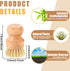 Bamboo Dish Scrub Brushes Wooden Cleaning Scrubbers Set, Kitchen Dish Brush with Natural Sisal Bristles for Home