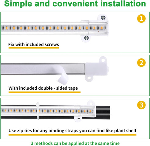 13 Inches 3500K 3/9/12H 10 Dimmable 2 2 Pack LED Grow Light Strips, Grow Lights Match The Flower Stand for Indoor