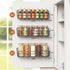 Mystozer 6 Pack, Spice Rack wall mounted Space-Saving Spice Organizer for Spice Jars and Seasonings,Screw or Adhesive