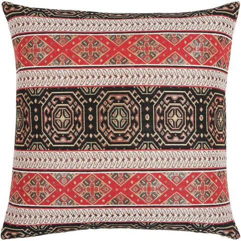 Persian Throw Pillow Covers Red and Black - 16 x 16 Inches