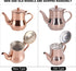 500ML Rose Gold Stainless Steel Teapot, Integrated Cover and Anti-Scalding Handle Design for Conference Rooms