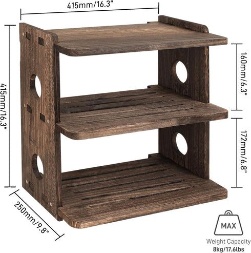 Wood Floating Shelves Wall Mount Projector Shelf Rack Router Shelf Holder TV Stand PlayStation Modem Cable Box Cover