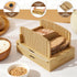 Joothlin Bamboo Bread Slicer for Homemade Bread Adjustable Width Slicing Guides, Compact Loaf Cutter for Perfect Slices