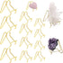 12 pcs Gold Metal Easel Stands, 3 Sizes Rock Display Stand for Crystals, Collectibles, Geodes, Coins, Plates