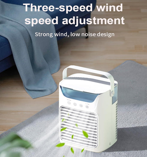 Personal Air Cooler - Portable Air Conditioner, 3 in 1 Air Cooling Fan with 3 Wind Speeds, Large Water Tank, Colorful