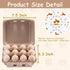 LayHyand 50 Dozen 3x4 12 Count Pcs Vintage Egg Cartons with Labels, Square Egg Basket Blank Natural Paper Pulp